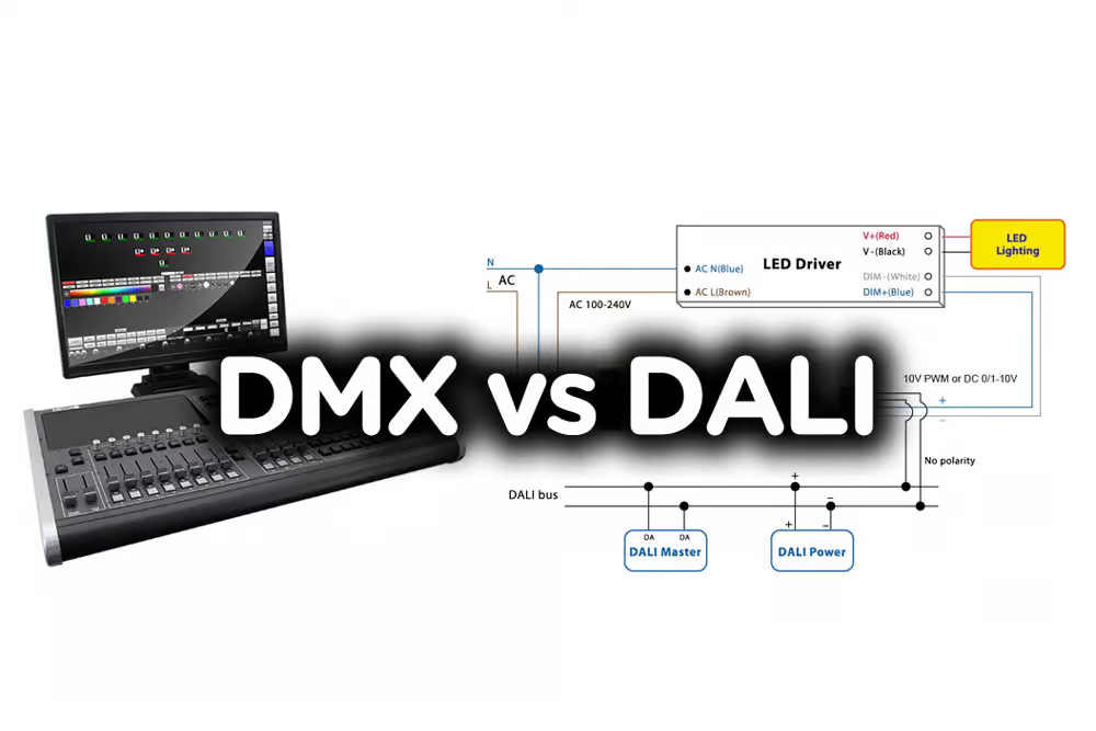 Control de iluminación DMX versus DALI: ¿cuál elegir?