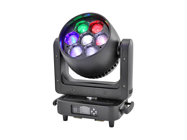 7pcs 60W 4IN1 Bee Eye LED Zoom de cabeza móvil Luz