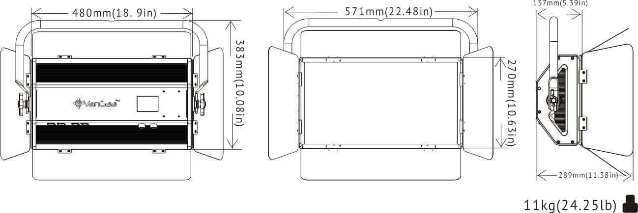 Dimensi&oacute;n VG-HTC550C
