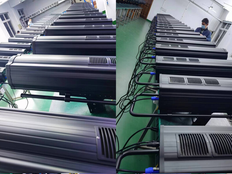 Foco de seguimiento LED DMX con zoom motorizado de 600 W