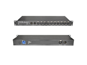 Divisor DMX 512 con 2 entradas DMX y 8 salidas DMX